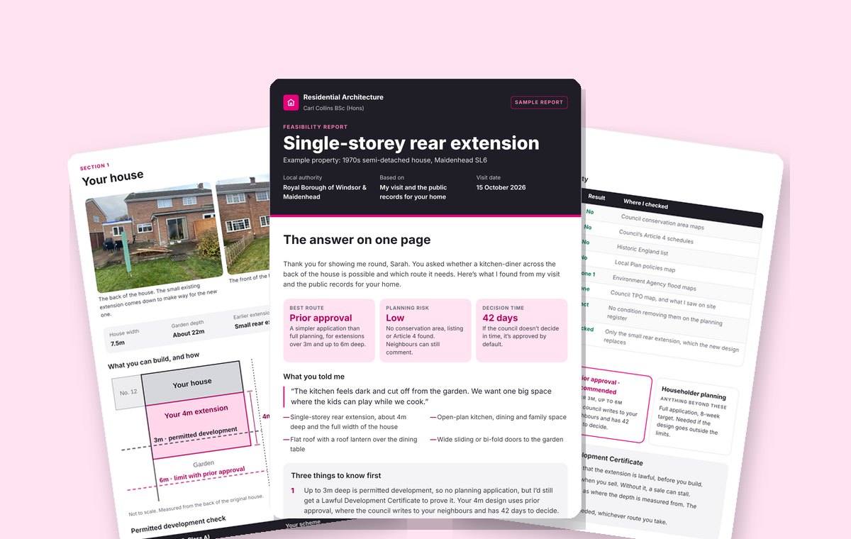 Pages from a sample feasibility report